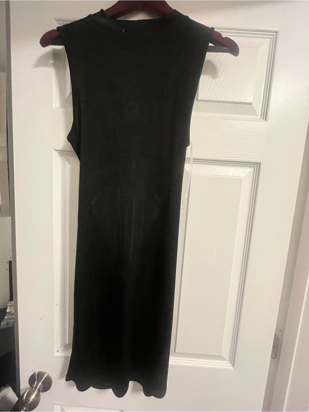 Sleeveless Black Women's Midi Dress